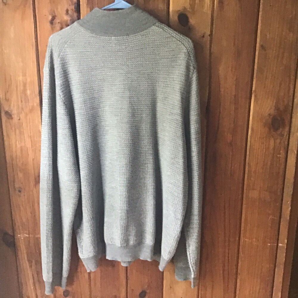 Calvin Klein Men’s Sweater Gray Cardigan Size XL Pullover Italian Yarn Zipper - Picture 5 of 8